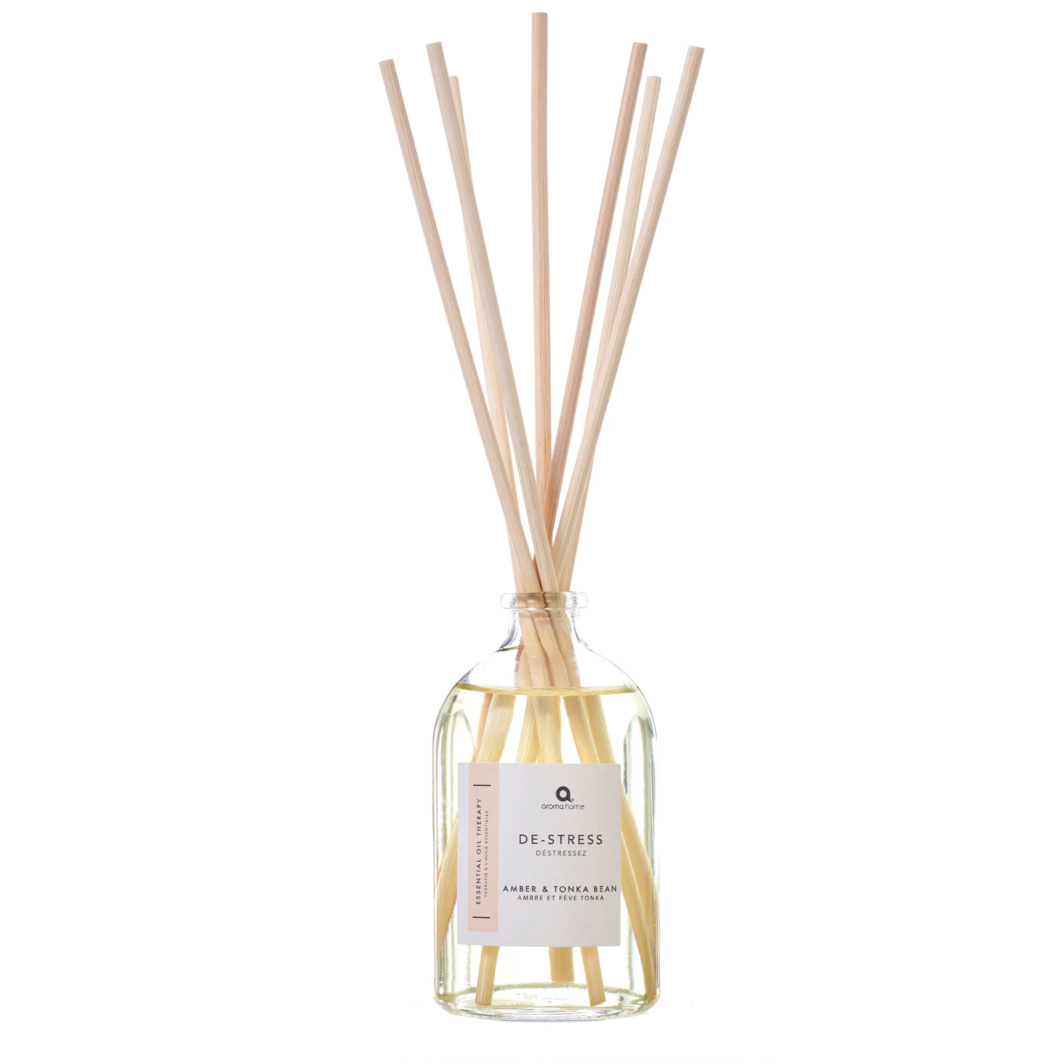 Aroma Home De-Stress Aromatherapy Reed Diffuser Amber & Tonka Bean 100 ml