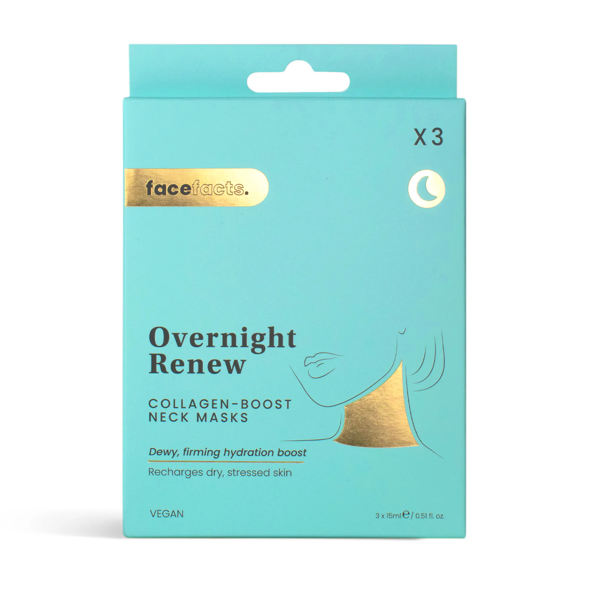Face Facts Overnight Renew Collagen-Boost Neck Mask 1 pcs