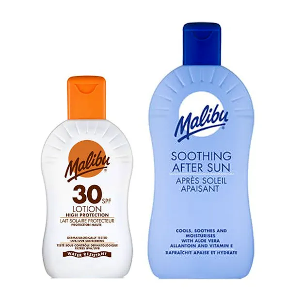 Malibu Sun Lotion SPF30 & Soothing After Sun 200 ml & 400 ml
