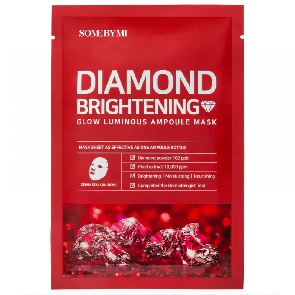 Some By Mi Red Diamond Brightening Glow Lumious Ampoule Mask 1 pcs