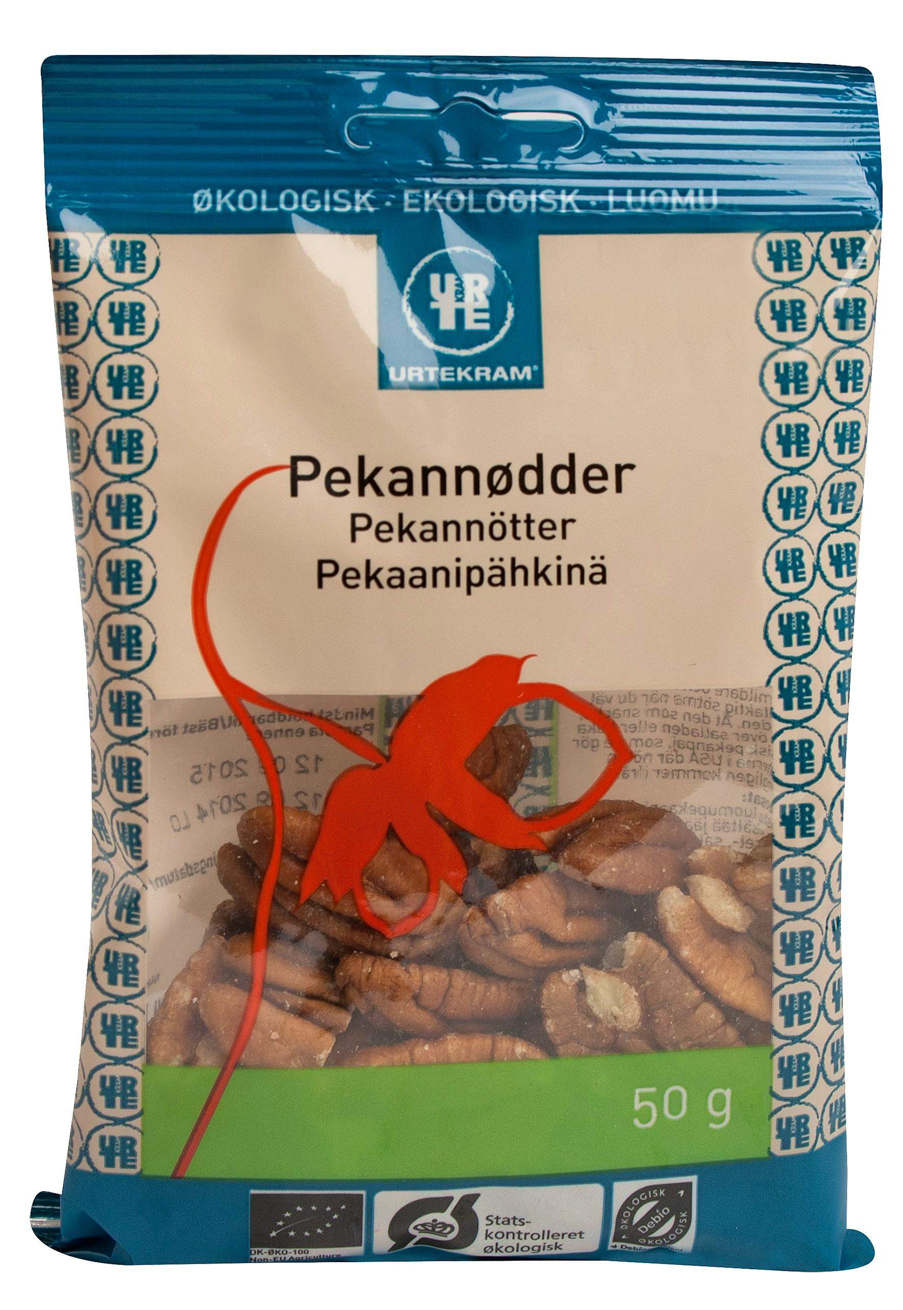 Urtekram Økologiske Pekannødder 50 g