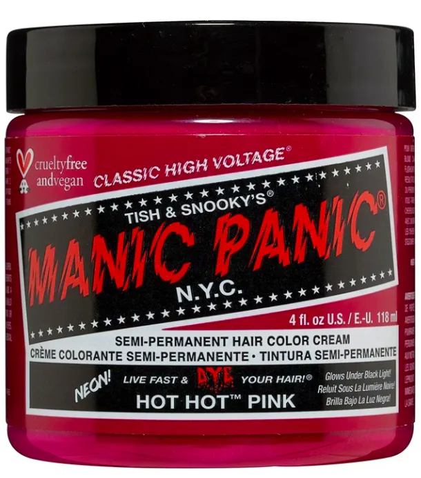 Manic Panic Semi-Permanent Hair Color Cream Hot Hot Pink 118 ml