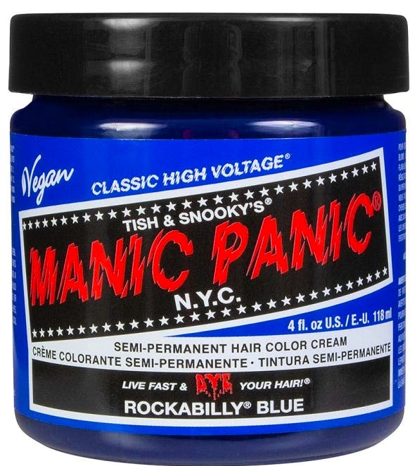Manic Panic Semi-Permanent Hair Color Cream Rockabilly Blue 118 ml