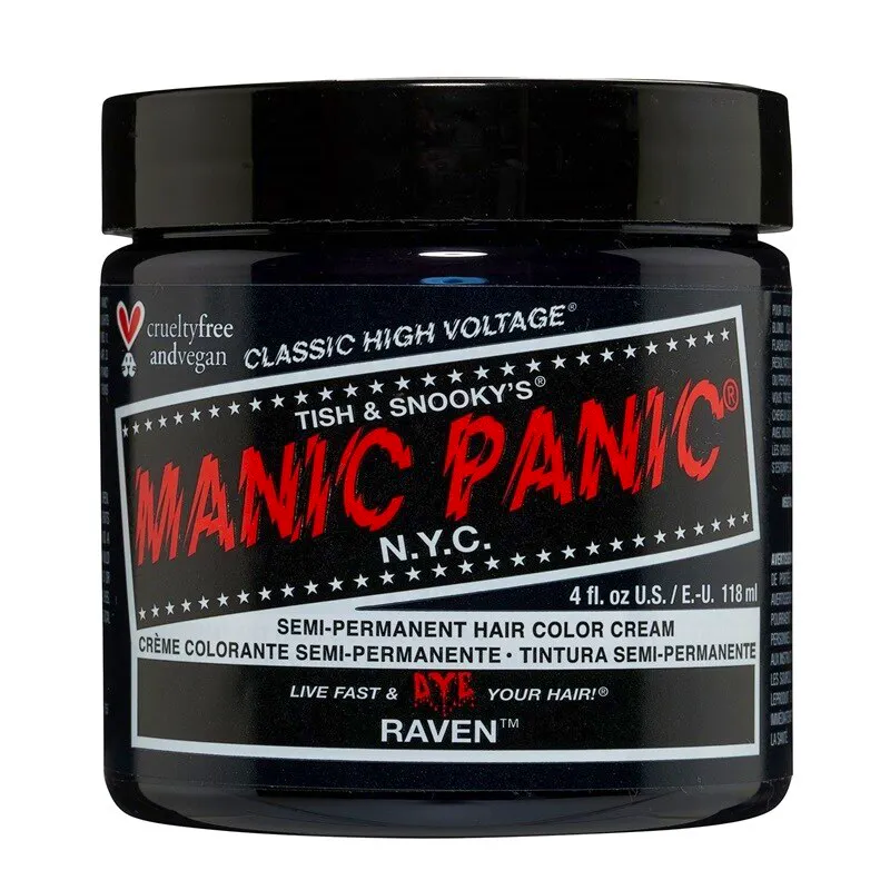 Manic Panic Semi-Permanent Hair Color Cream Raven 118 ml
