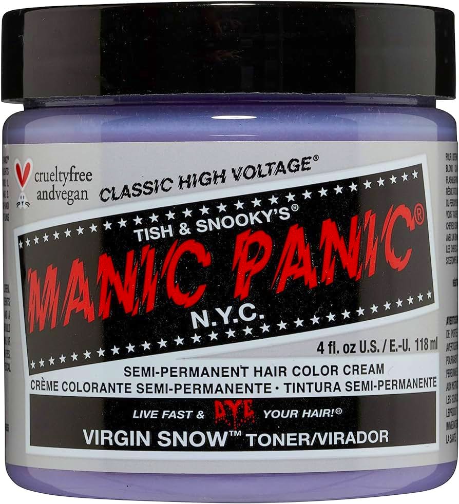 Manic Panic Semi-Permanent Hair Color Cream Virgin Snow Toner 118 ml