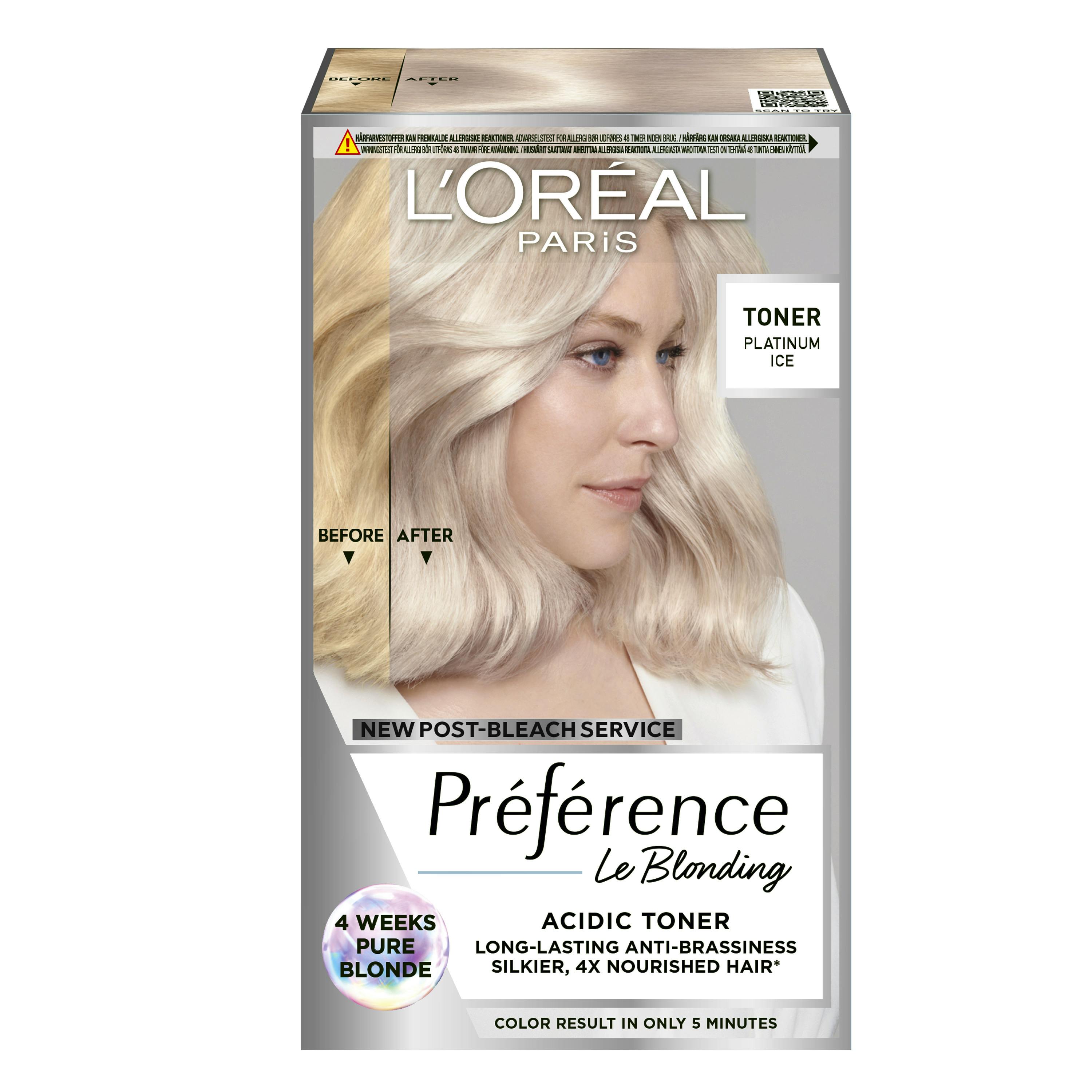 L'Oréal Paris Préférence Le Blonding Toner Platinum Ice 1 stk