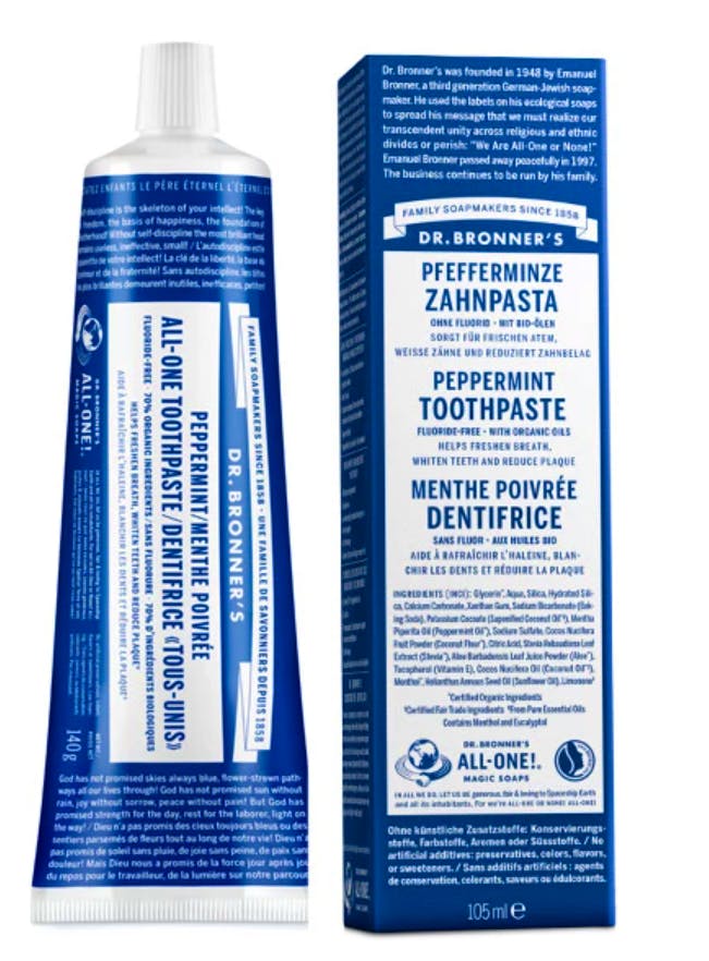 Dr. Bronner’s Peppermint Toothpaste 140 g