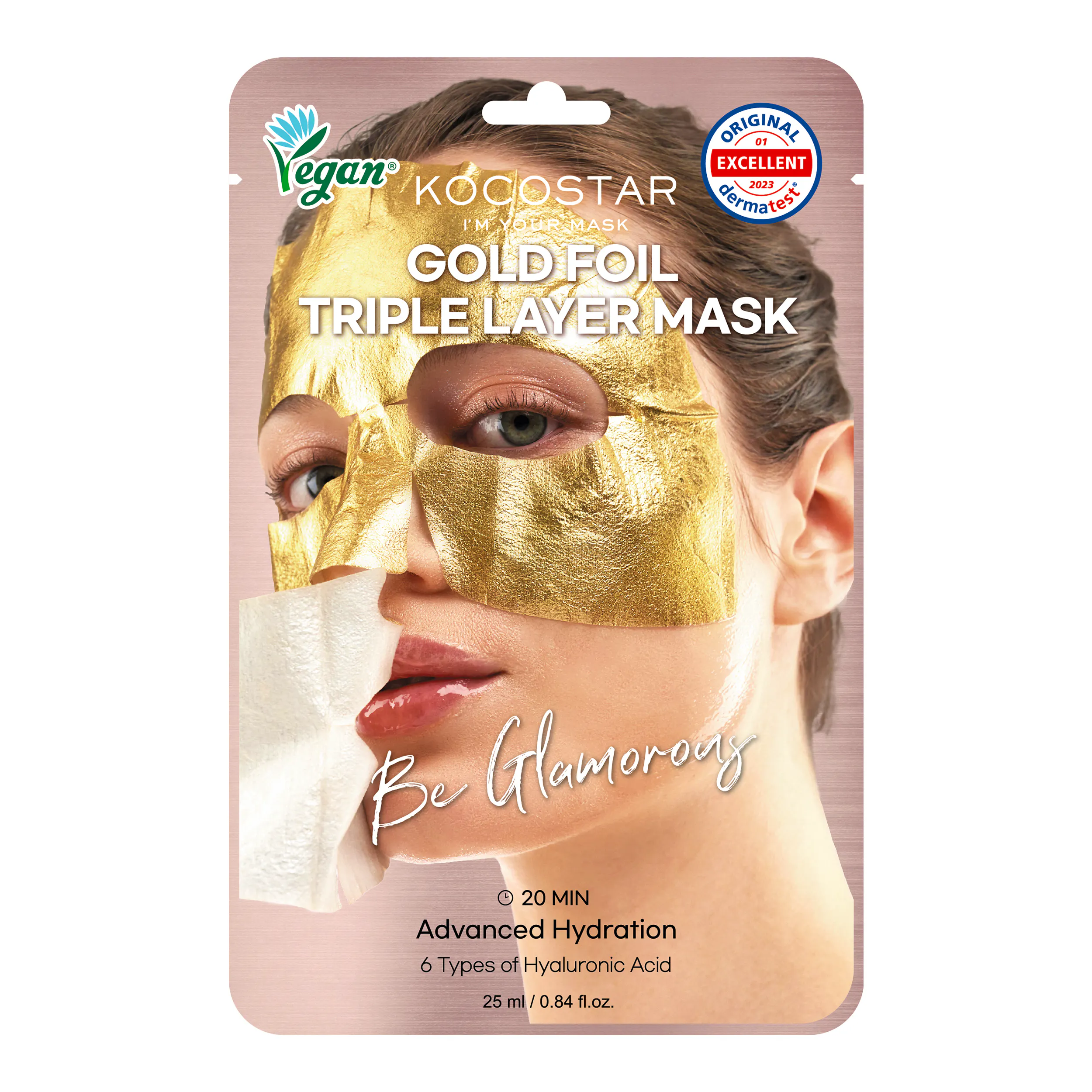 KOCOSTAR Premium Gold Foil Triple Layer Mask 1 pcs