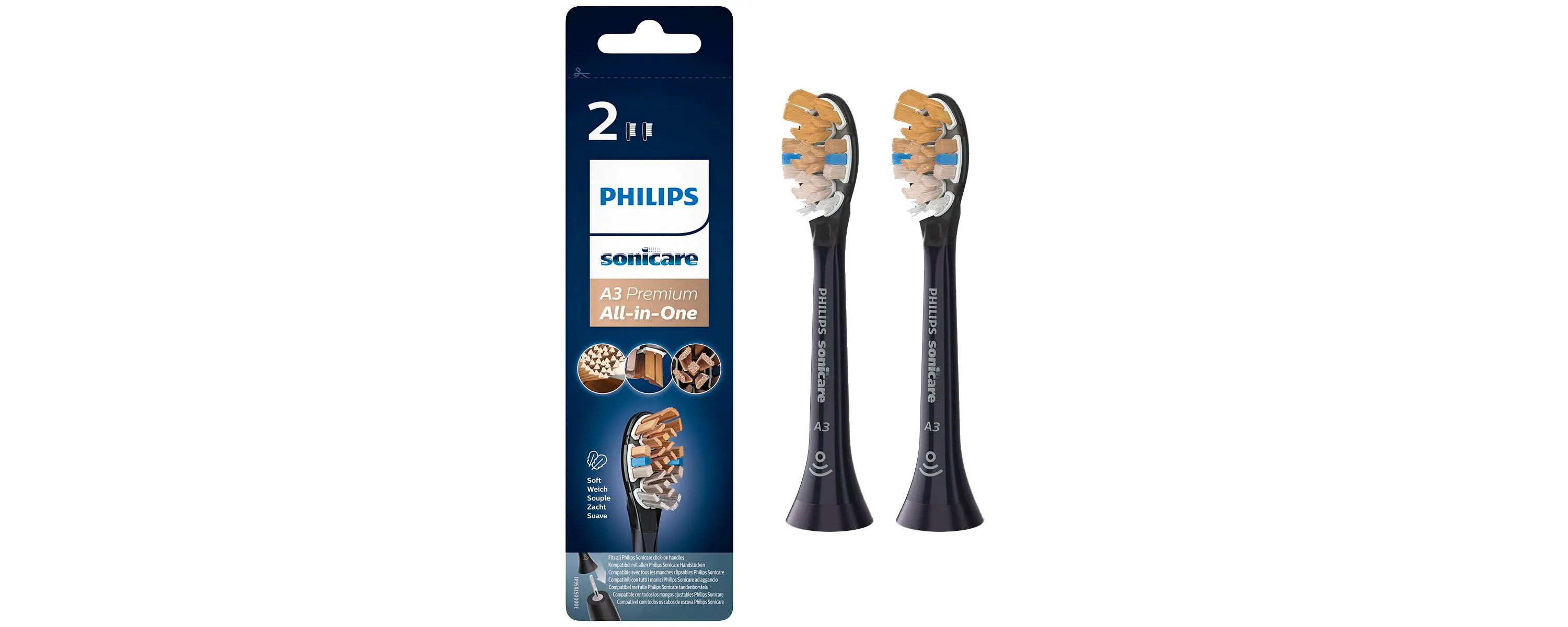 Philips Sonicare A3 Premium All-in One HX9092 Black 2 pcs