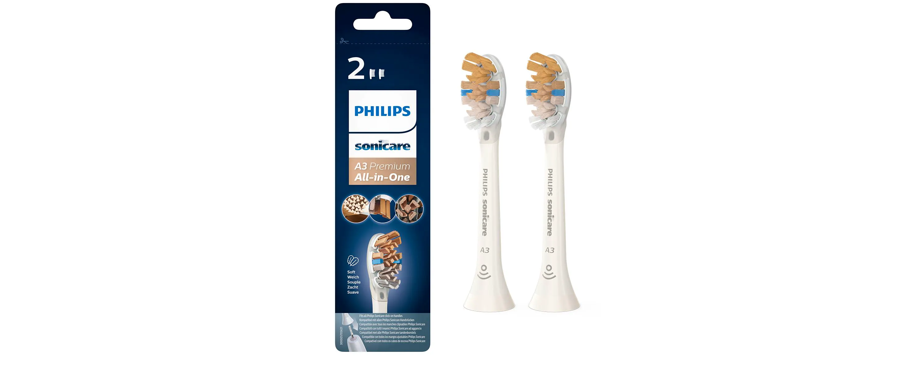 Philips Sonicare A3 Premium All-in One HX9092 White 2 pcs