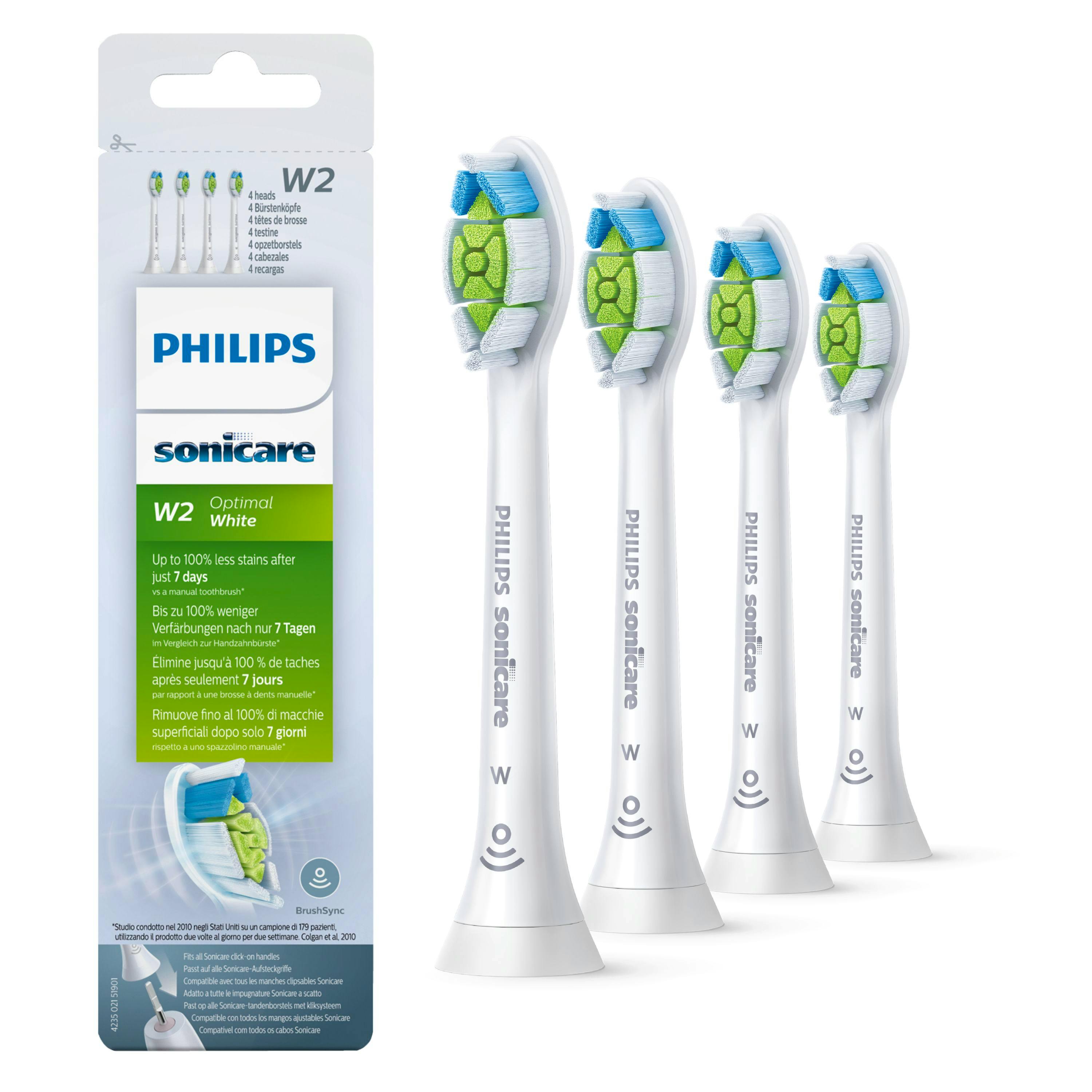 Philips HX6064/10 Sonicare Optimal White Brush Heads 4 stk
