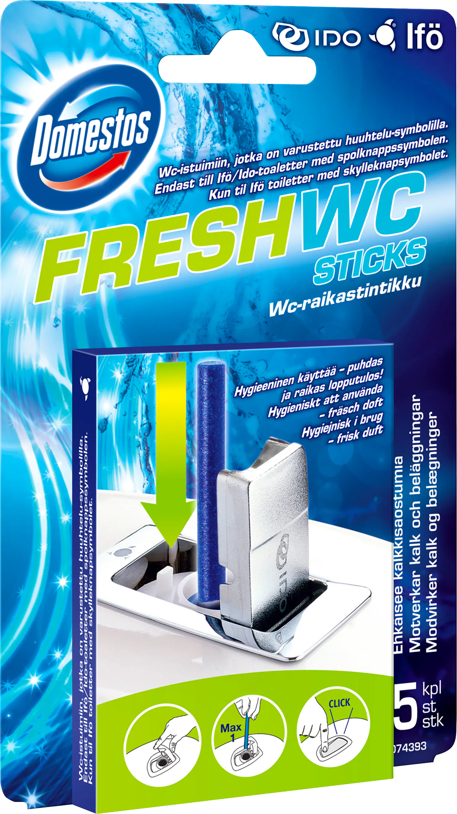 Domestos Fresh WC Sticks 5 pcs