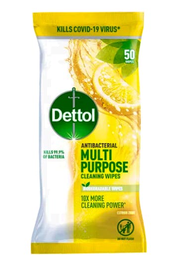 Dettol Multi Surface Cleanser Citrus Wipes 50 stk