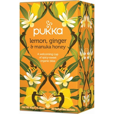 Pukka Lemon, Ginger &amp; Manuka Honey Tea Eco 20 sachets