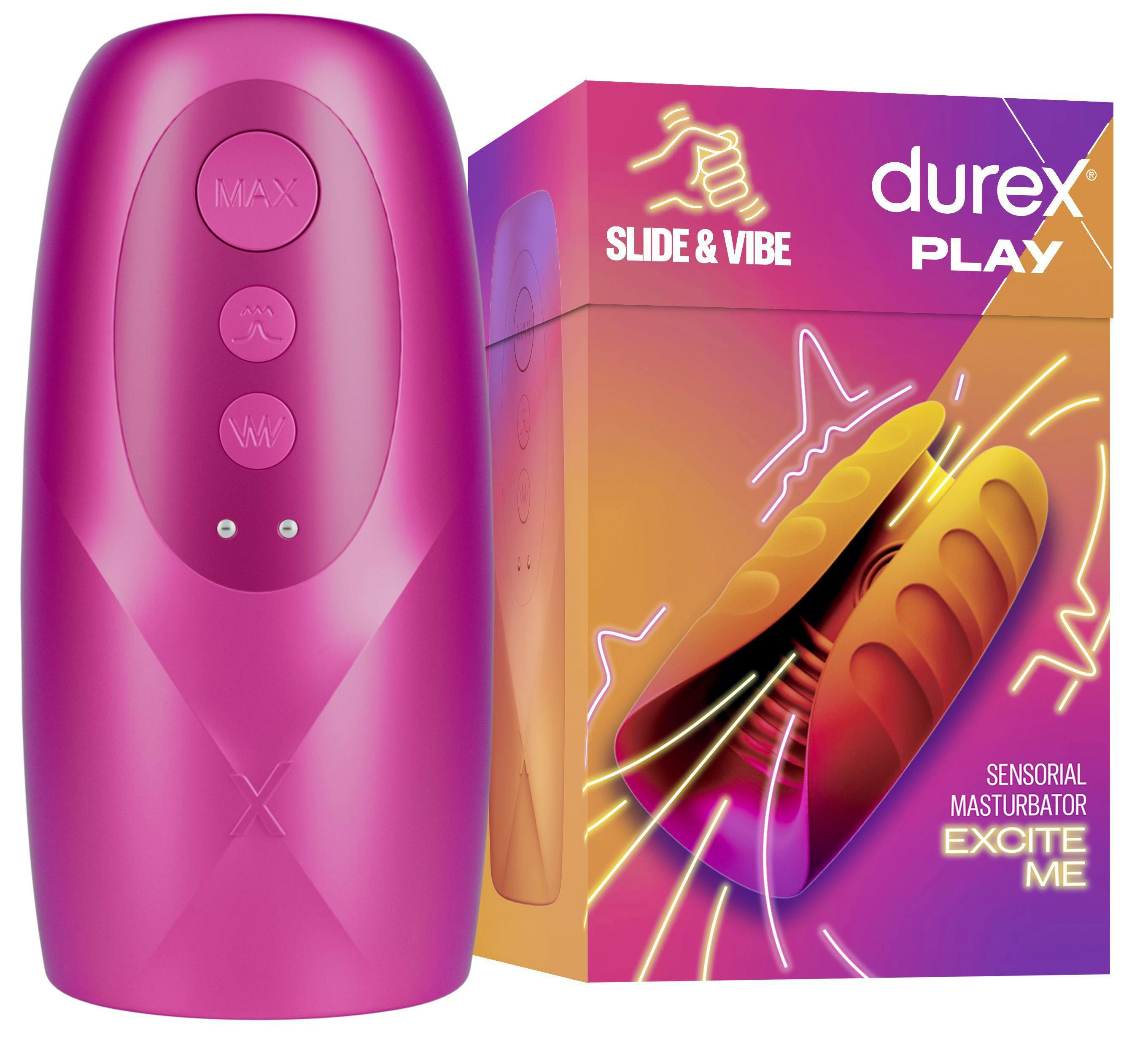 Durex Sensorial Masturbator, Excite Me, Slide & Vibe 1 stk