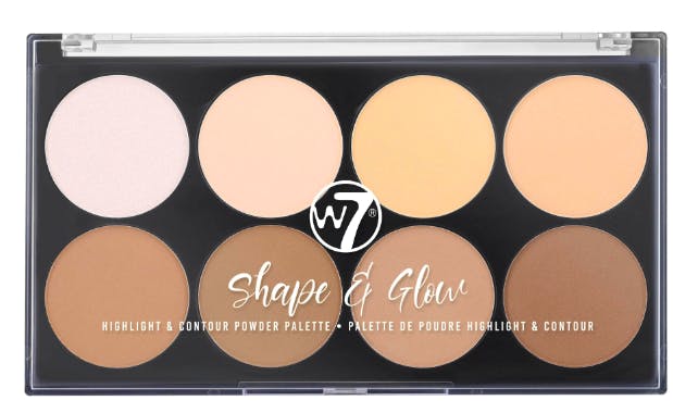 W7 Shape & Glow Highlight & Contour Powder Palette 1 st