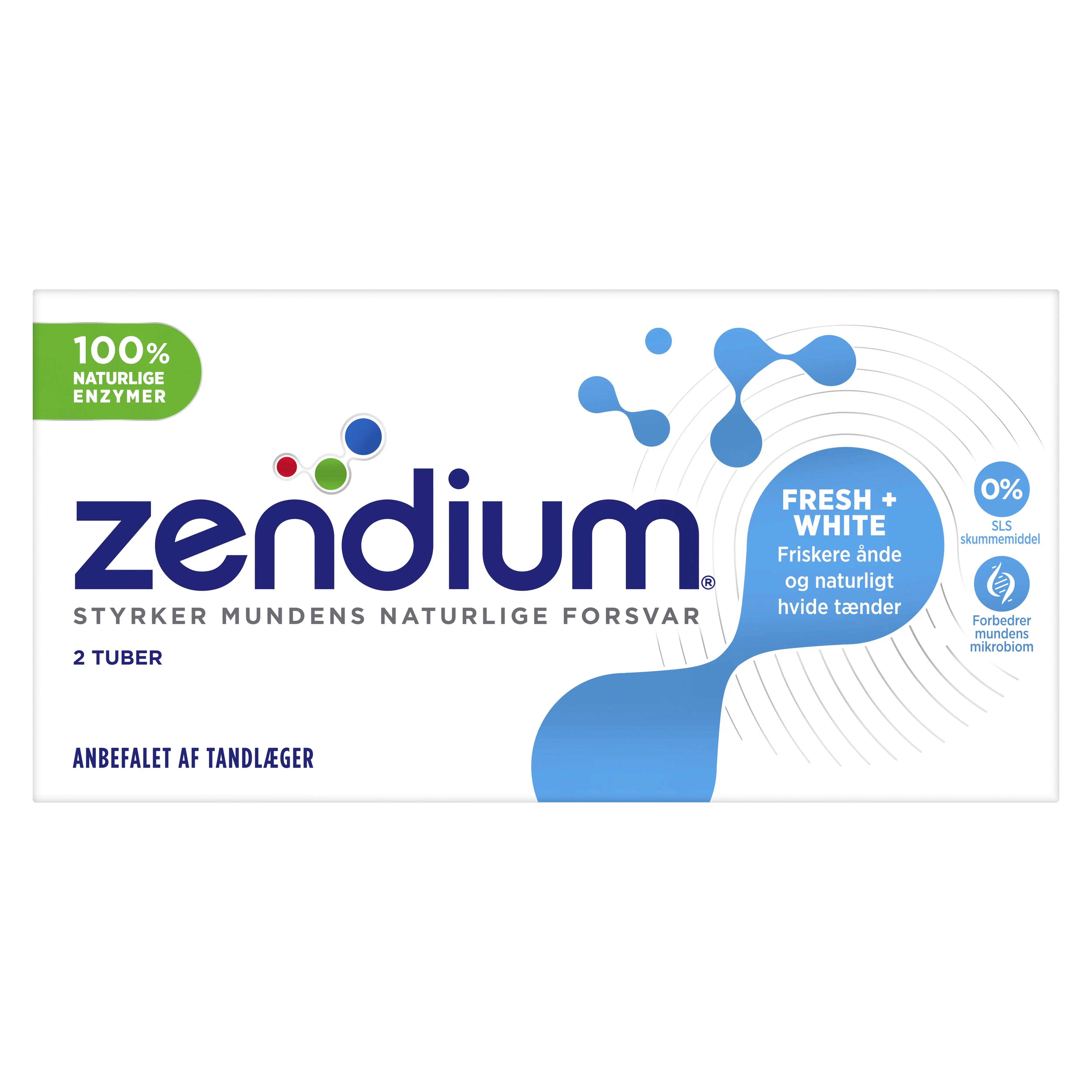 Zendium Fresh + White 2-pack Toothpaste 2 x 50 ml