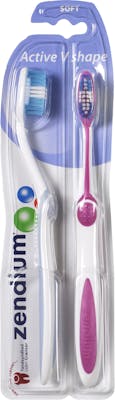 Zendium V-Shape Soft 2-pack Toothbrushes 2 pcs