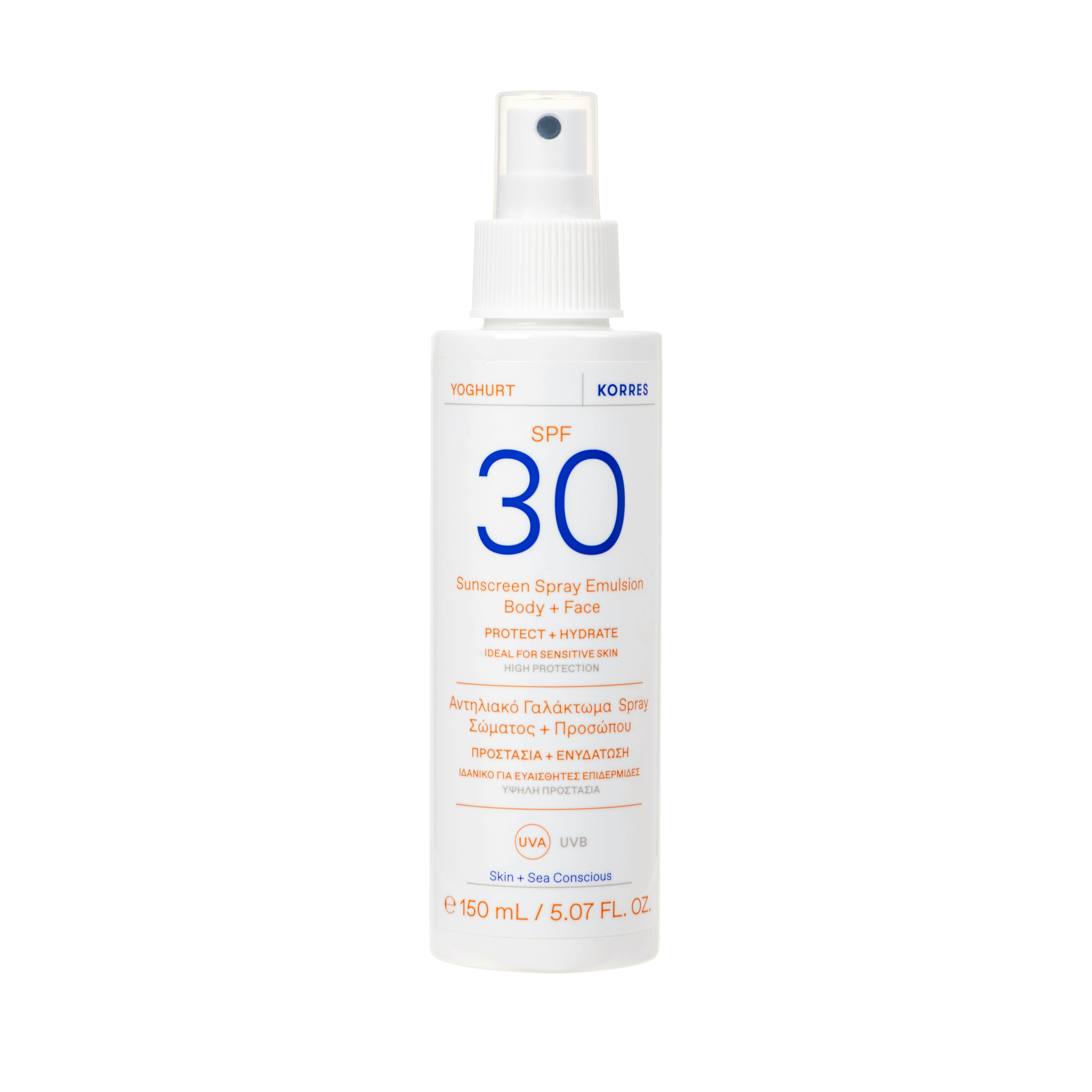 Korres Yoghurt Sunscreen Spray Emulsion SPF 30 Body & Face 150 ml