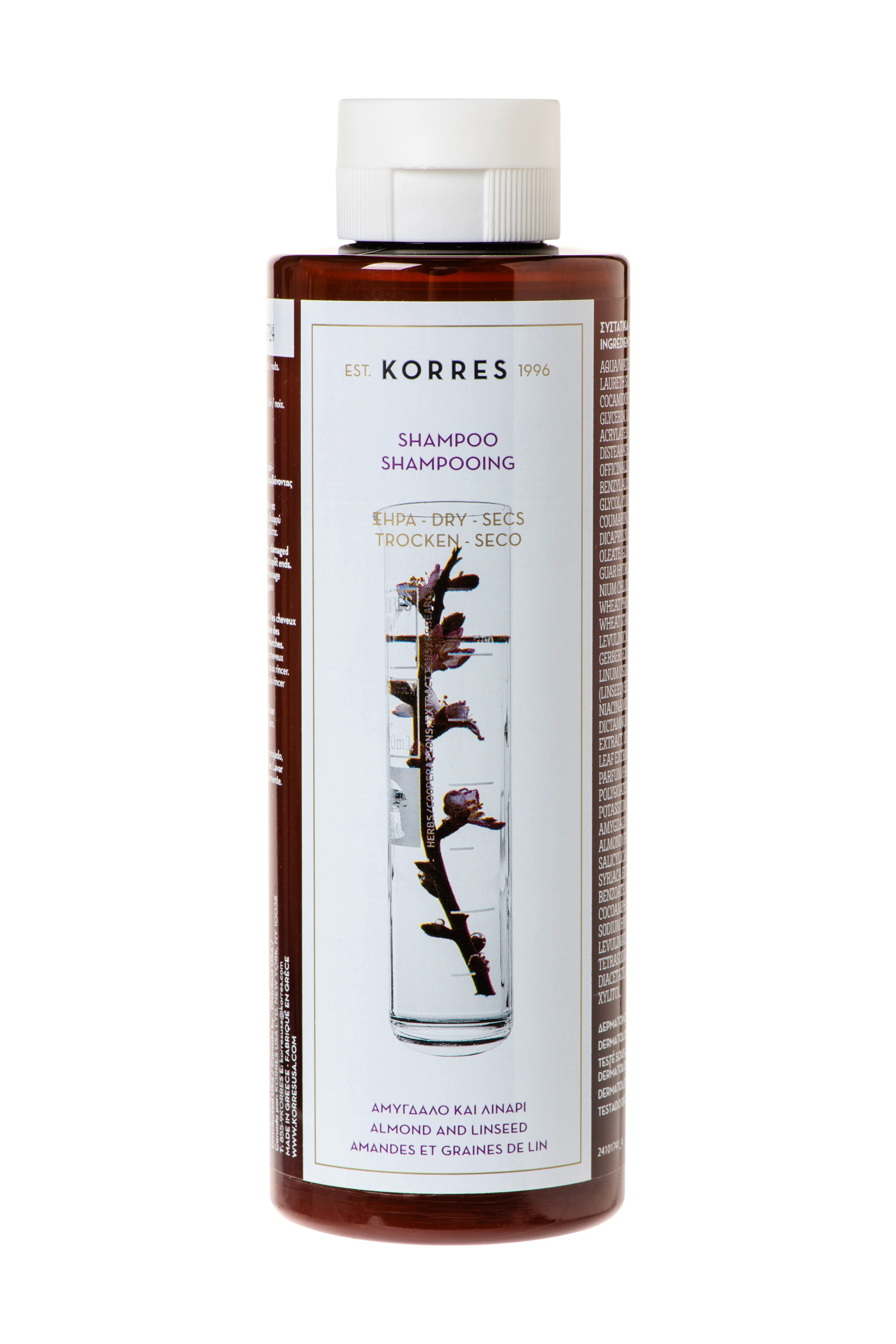 Korres Almond & Linseed Shampoo For Dry Or Damaged Hair 250 ml