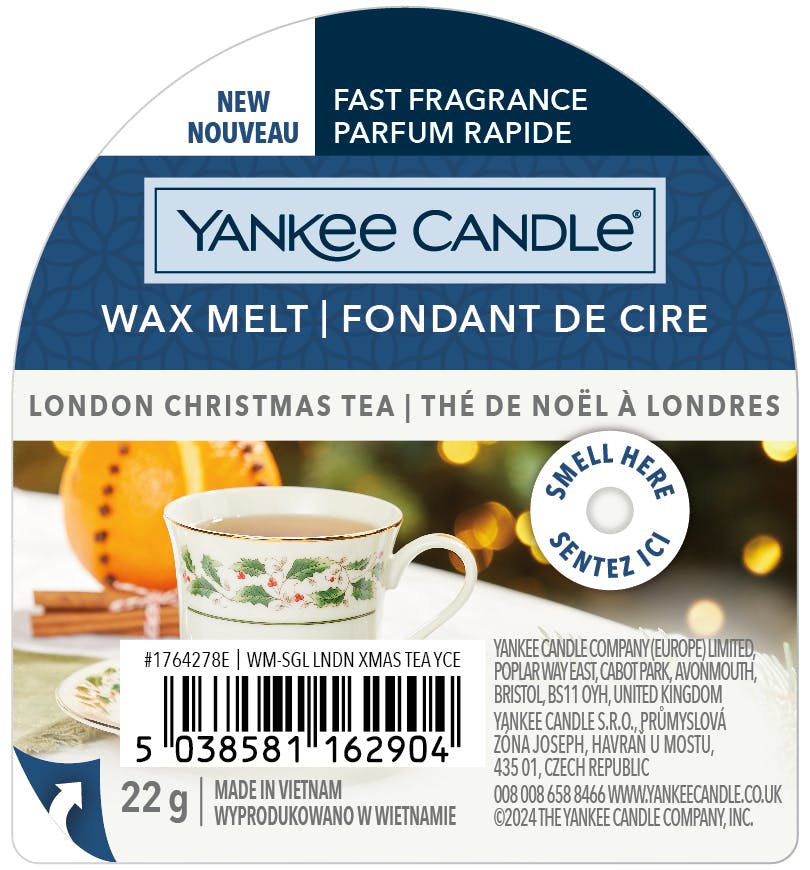 Yankee Candle Single Wax Melts London Christmas Tea 22 g