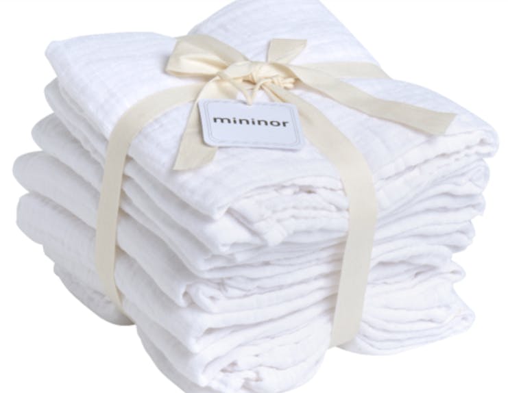 Muslin Cloth White 70 X 70 Cm 8 Stk Fra Mininor