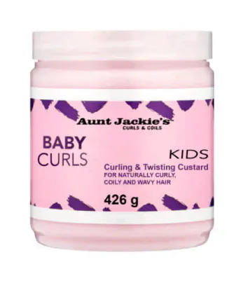 Aunt Jackies Girls Fabulous Curls & Coils Baby Girl Curls Moisture-Rich Curling & Twisting Custard 355 ml