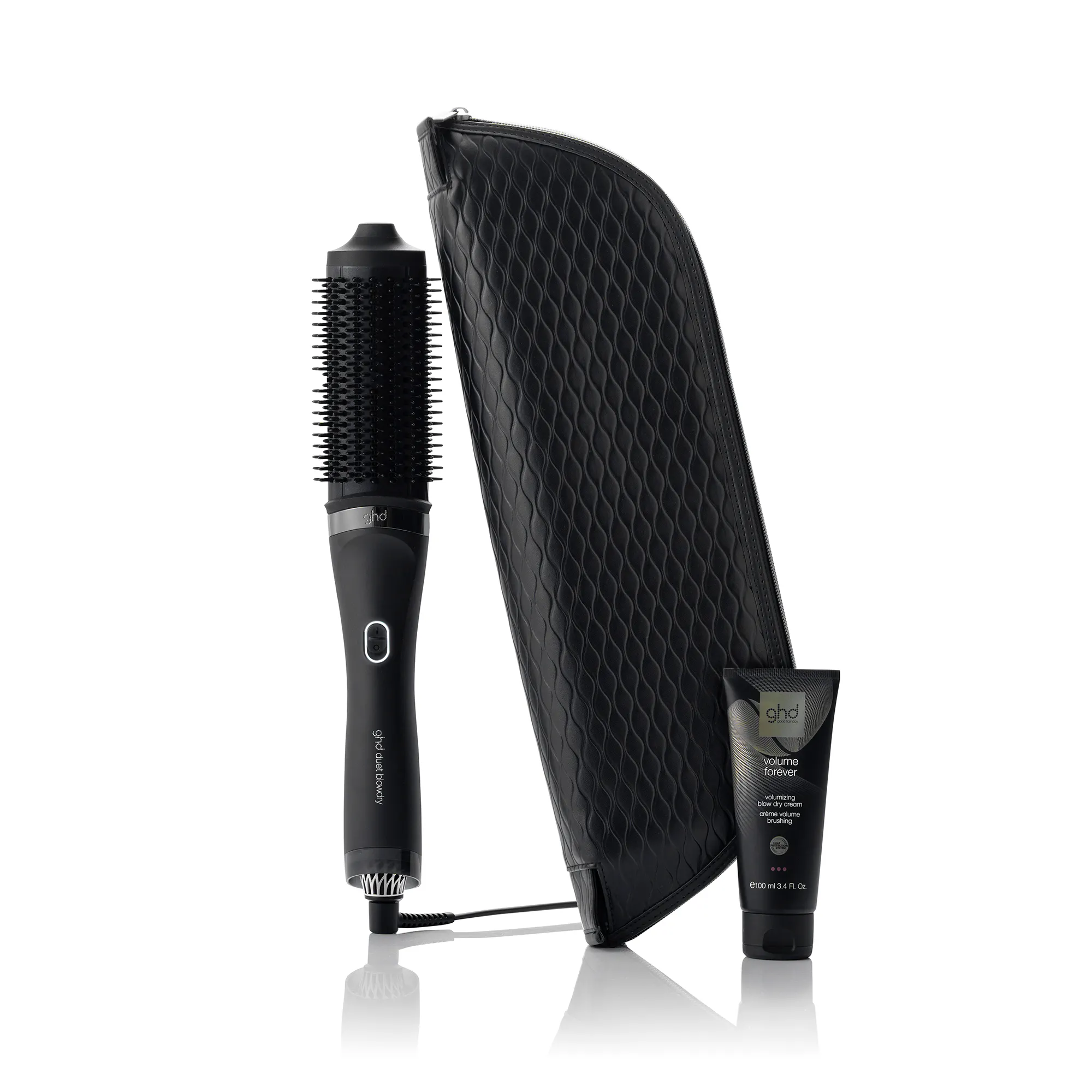 ghd Duet Blowdry Gift Set 2-in-1 Hair Dryer Brush Black 1 pcs + 100 ml