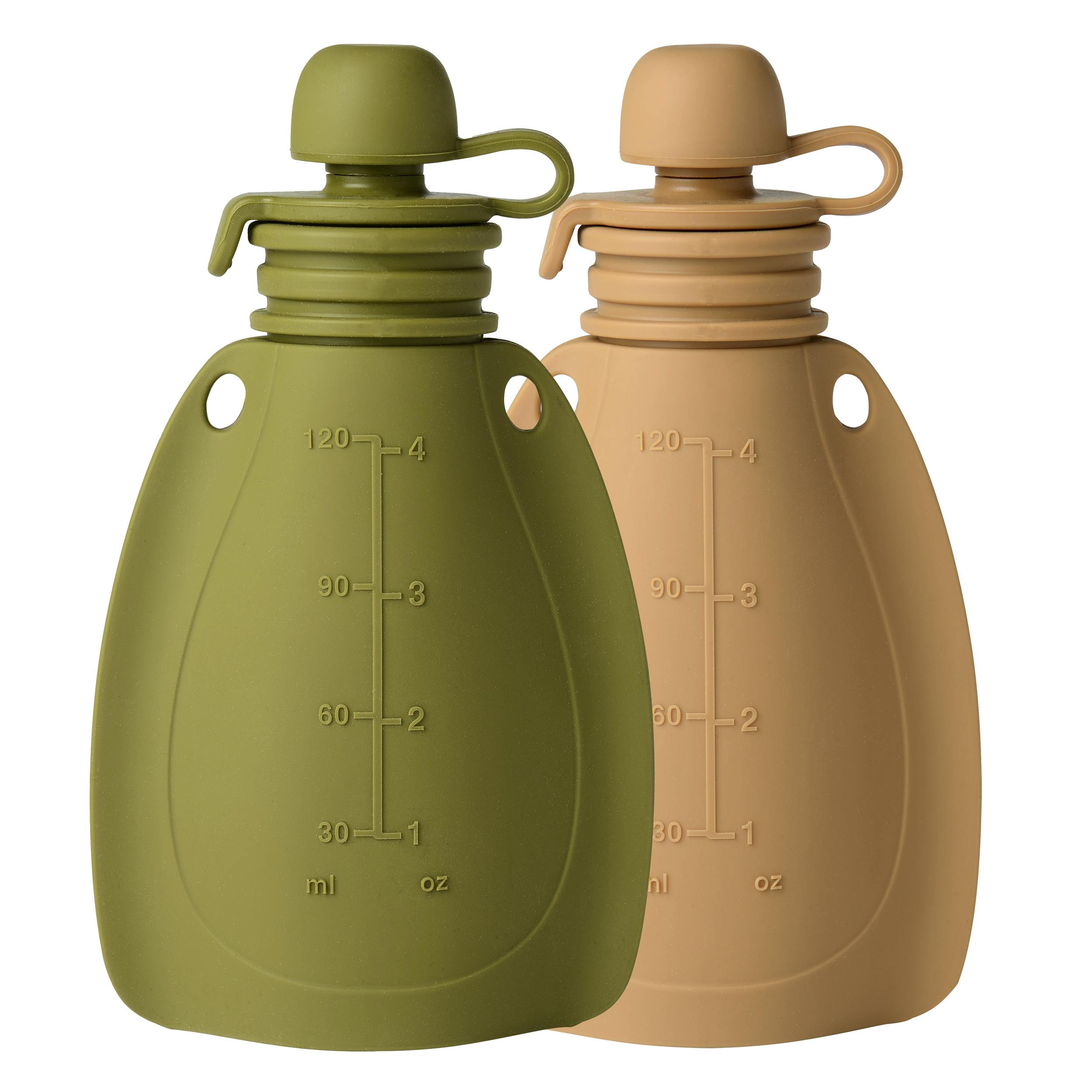 Mininor Smoothie Bottle Moss Green/Caramel 120 ml + 120 ml