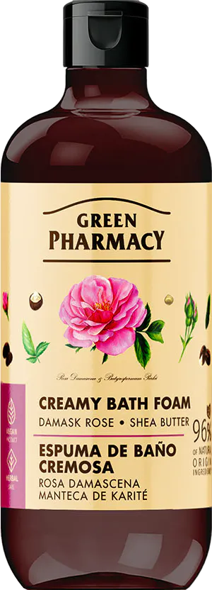 Green Pharmacy Creamy Bath Foam Damask Rose and Shea Butter 500 ml