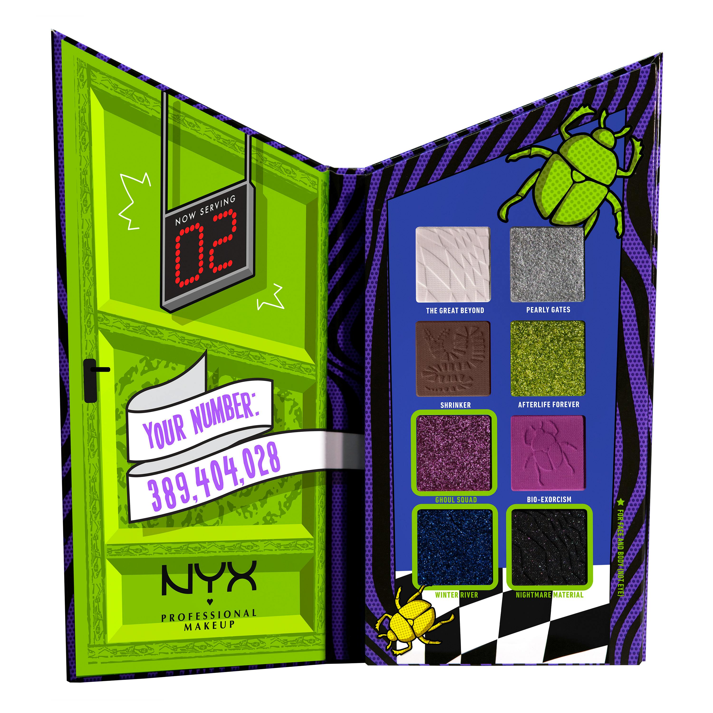 NYX Professional Make-Up Beetlejuice Color for the Recently Deceased Palette 01 1 st
