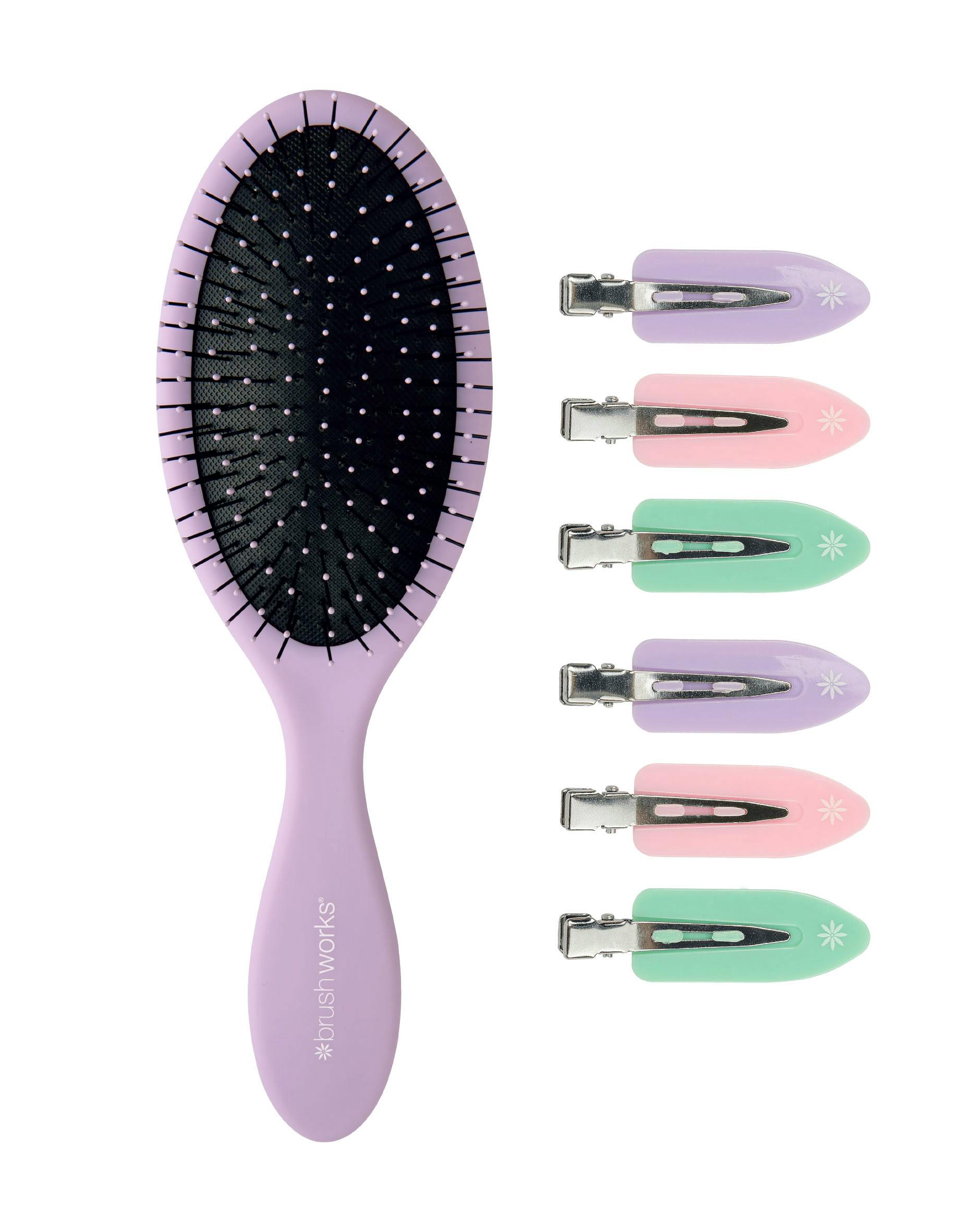 brushworks Luxury Hair Styling Set Purple 7 st