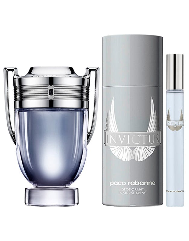 Paco Rabanne Invictus EDT & Mini & Deospray 100 ml + 10 ml + 150 ml