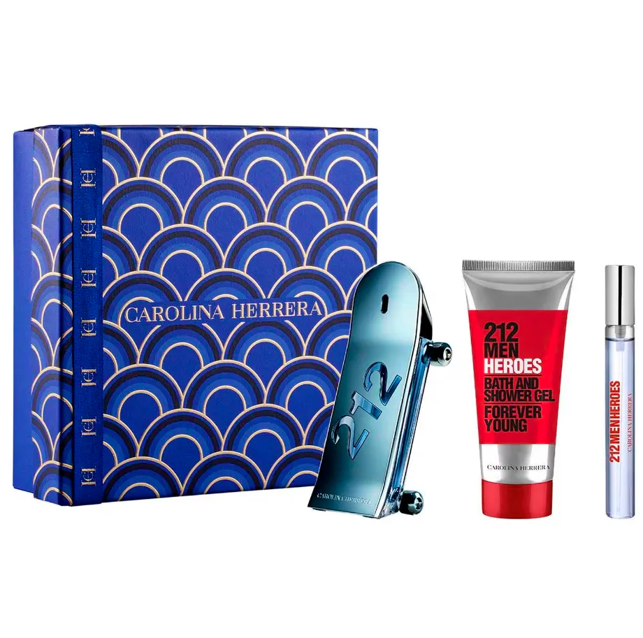 Carolina Herrera 212 Heroes Men Gift Set 10 ml + 90 ml + 100 ml