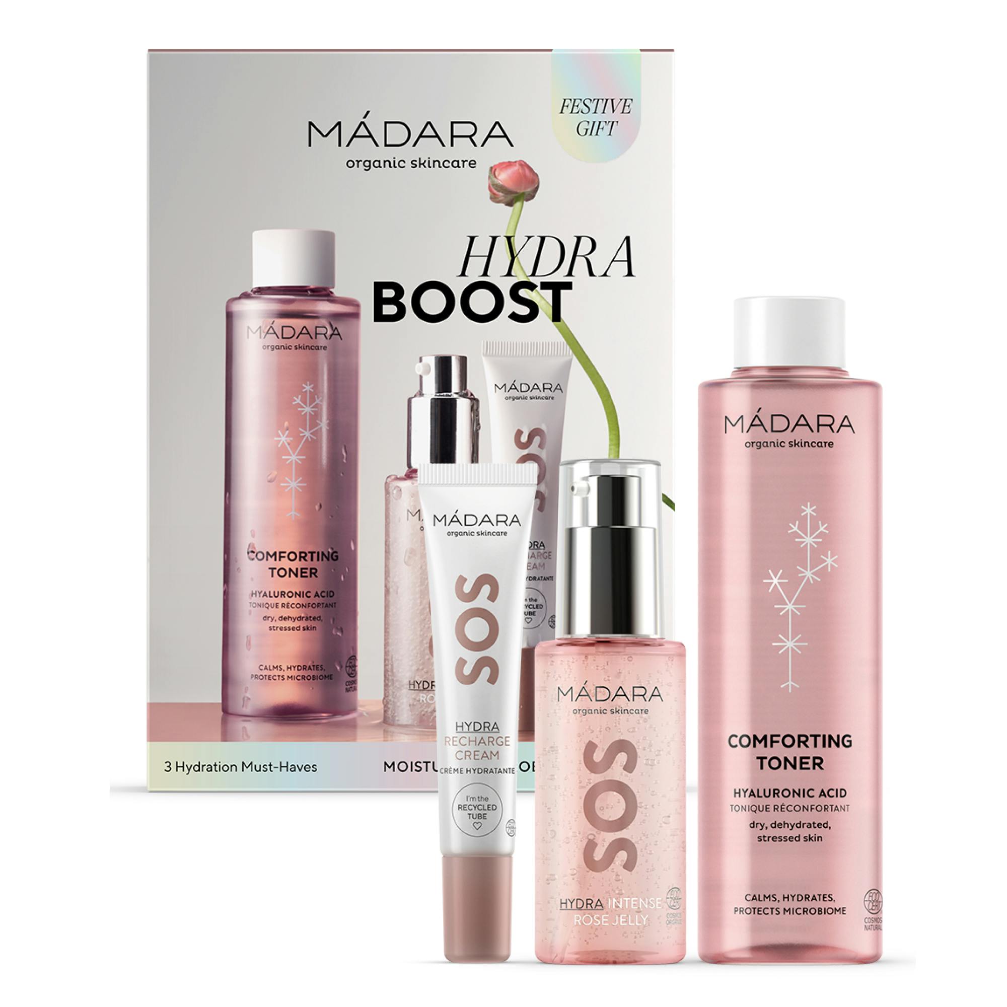 Hydra Boost Trio Set 200 Ml 75 Ml 15 Ml Fra Mádara