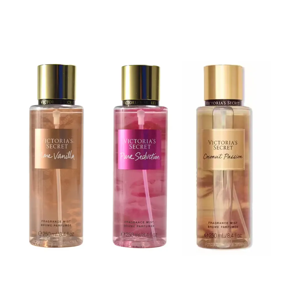Victoria's Secret Bare Vanilla Body Mist & Pure Seduction Body Mist & Coconut Passion Body Mist 250 ml + 250 ml + 250 ml