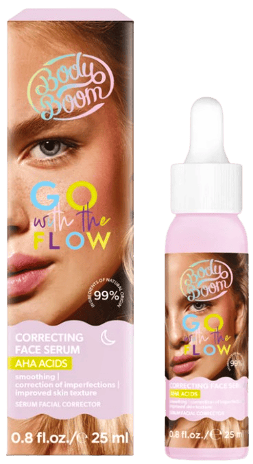 Bodyboom BodyBoom Go With The Flow Corrective Night Face Serum Natural AHA Acids 25 ml