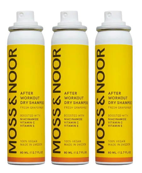 Moss & Noor After Workout Dry Shampoo Pocket Size 3 x 80 ml