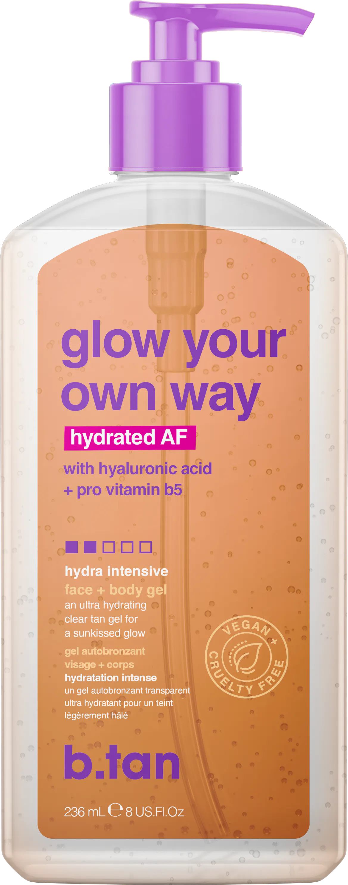 B.Tan Glow Your Own Way Hydrated AF 236 ml