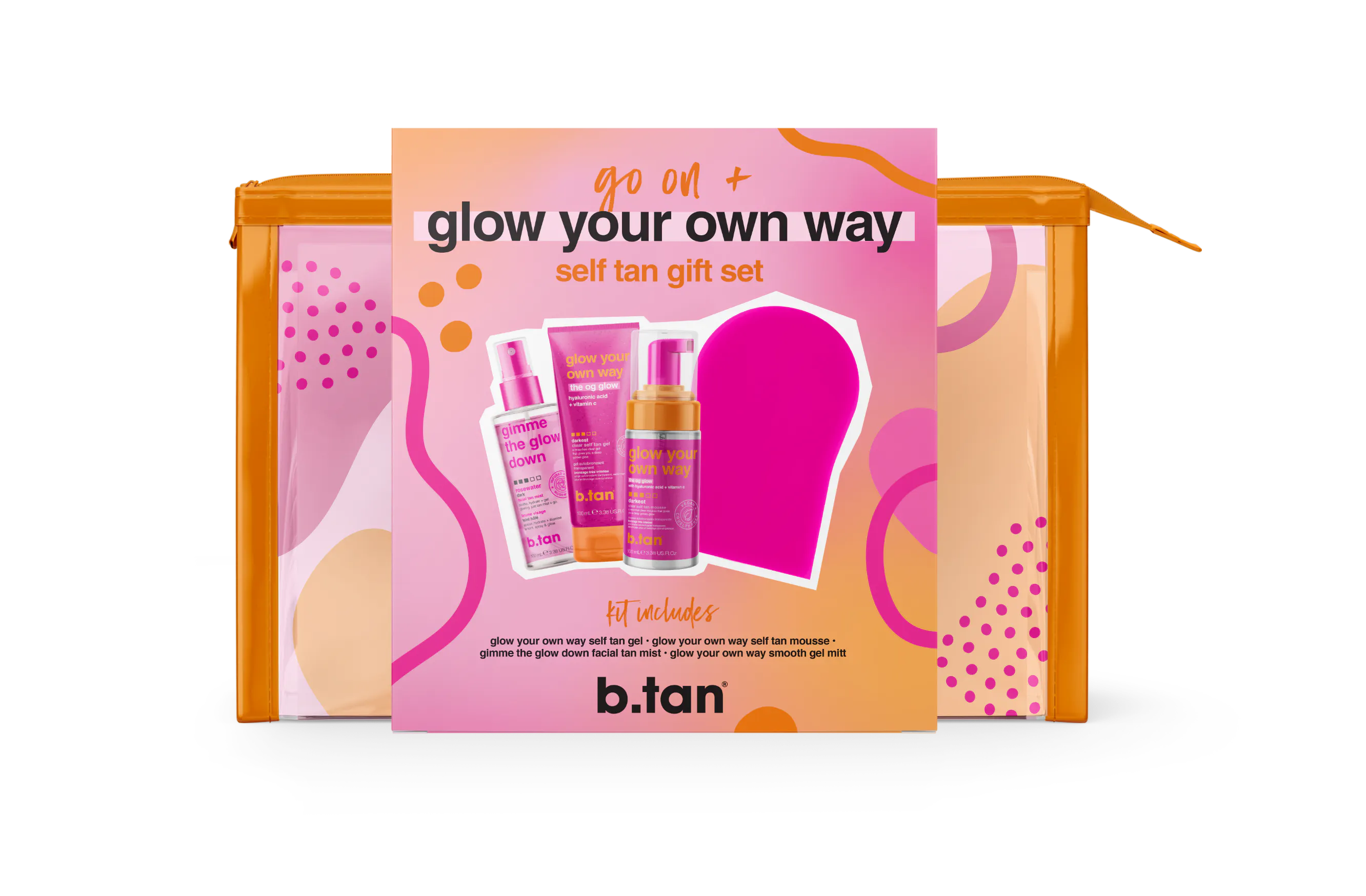 B.Tan B.Tan Glow Your Own Way Gift Set 100 ml + 100 ml + 100 ml + 1 pcs