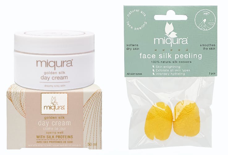 Miqura Lux Silk Kit DaySilk Day Cream & Silk Peeling Cocoons 3 stk