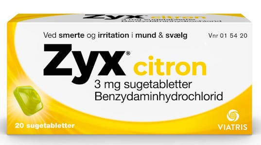 Zyx 3 mg Citron Sugetabletter 20 stk