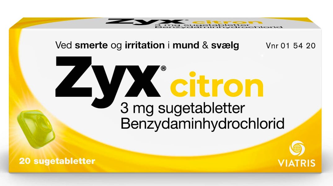 Zyx 3 mg Citron Sugetabletter 20 stk