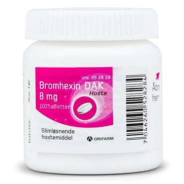 Bromhexin Tabletter 8 mg 100 stk