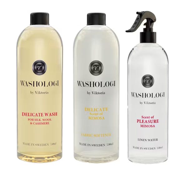 Washologi Delicate Wash, Fabric Softener & Linen Water 750 ml + 750 ml + 750 ml