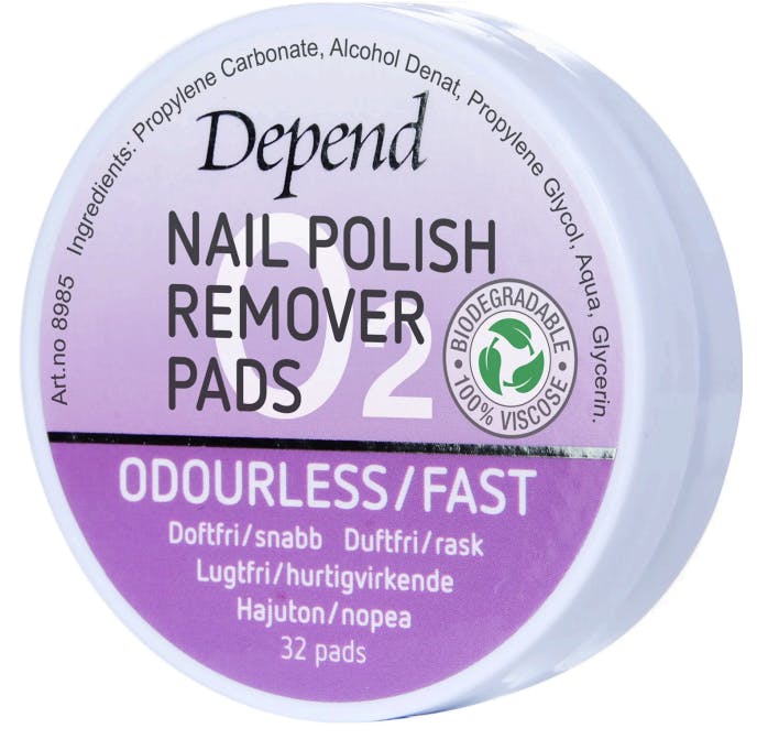 Depend Nail Polish Remover Pads 32 st