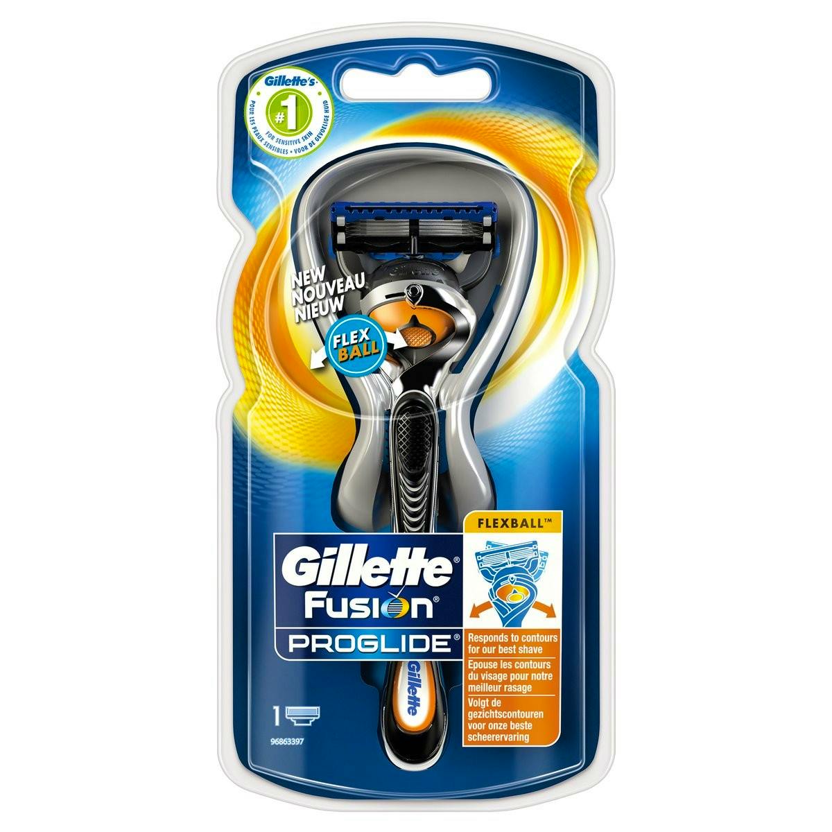 Gillette Fusion Proglide Flexball Skraber 1 stk + 1 stk