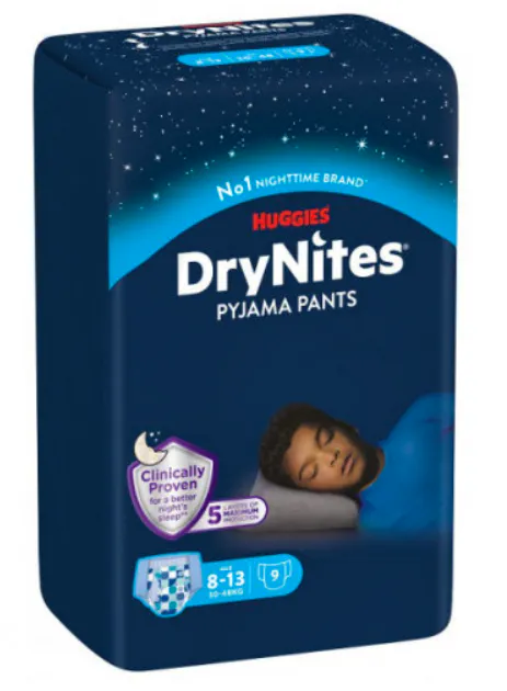 DryNites Boy Pyjama Pants 8-15 Years 9 pcs