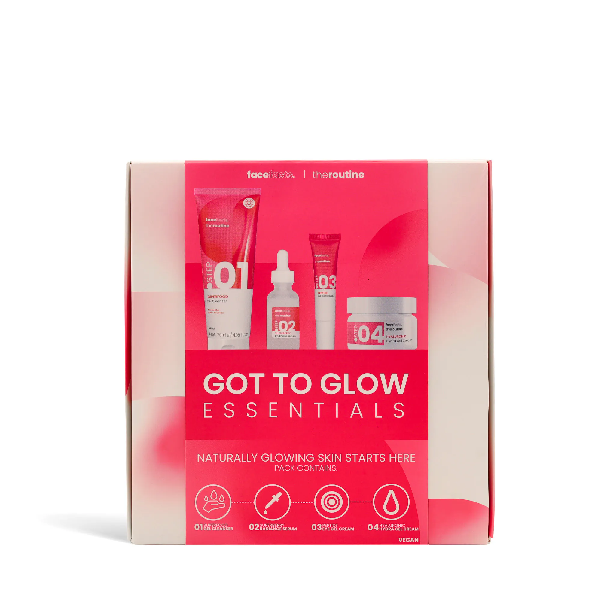 Face Facts The Routine Got To Glow 150 ml + 30 ml + 15 ml + 50 ml