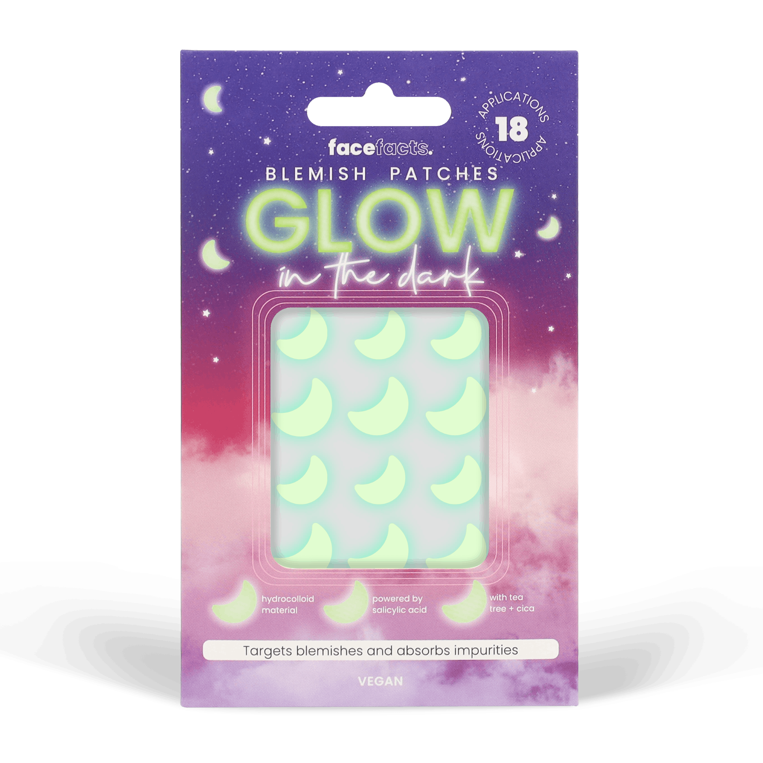 Face Facts Blemish Patches Glow In The Dark Moons 24 st